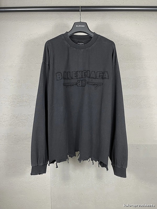 Balenciaga retro ripped black T-shirt