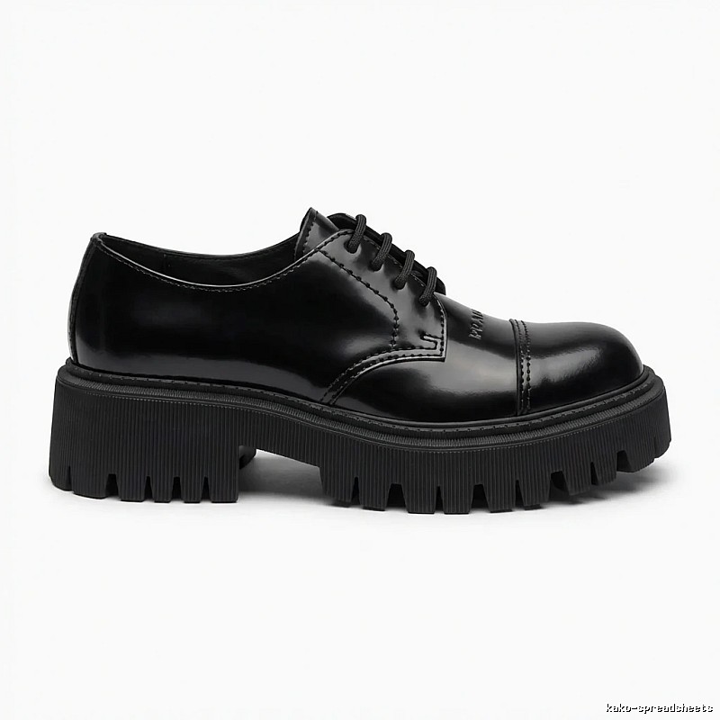 Balenciaga thick-soled British-style leather shoes