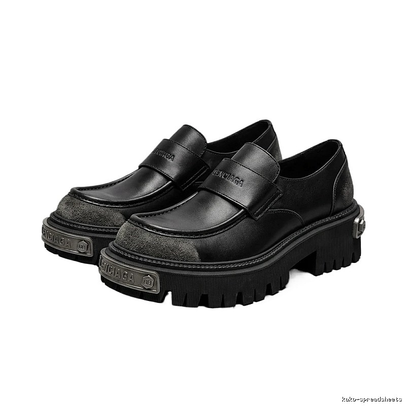 Balenciaga thick-soled casual style black shoes
