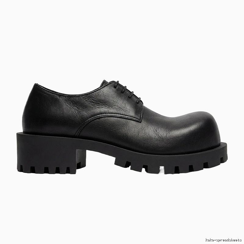 Balenciaga thick-soled retro-style leather shoes