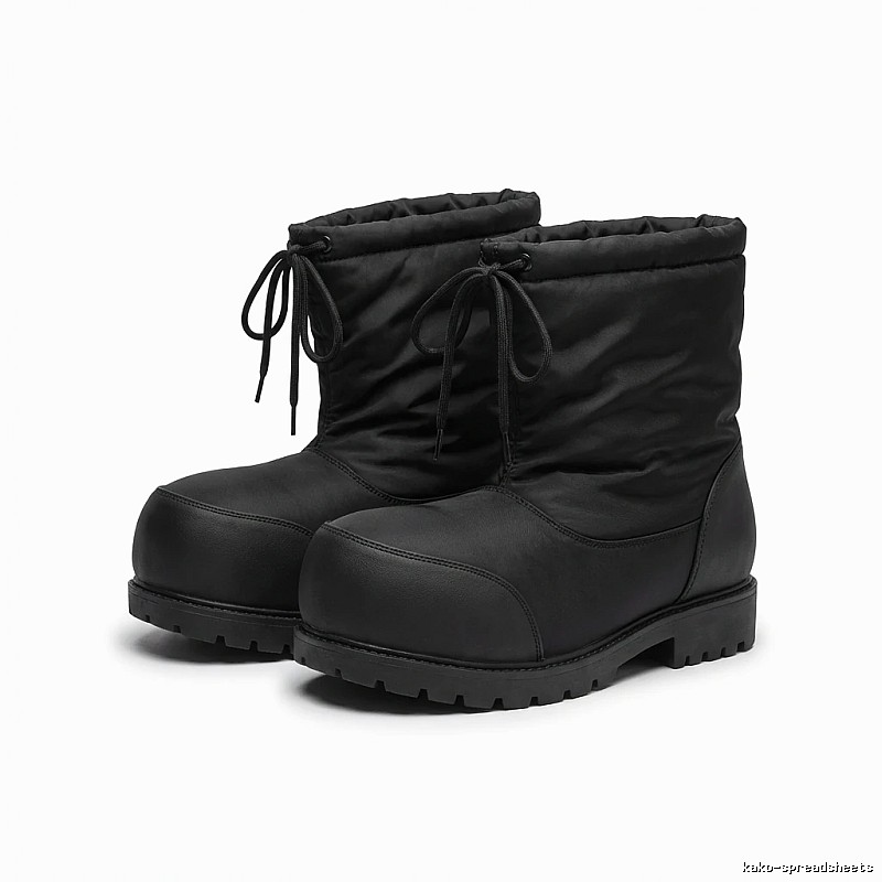 Balenciaga thick-soled warm black boots