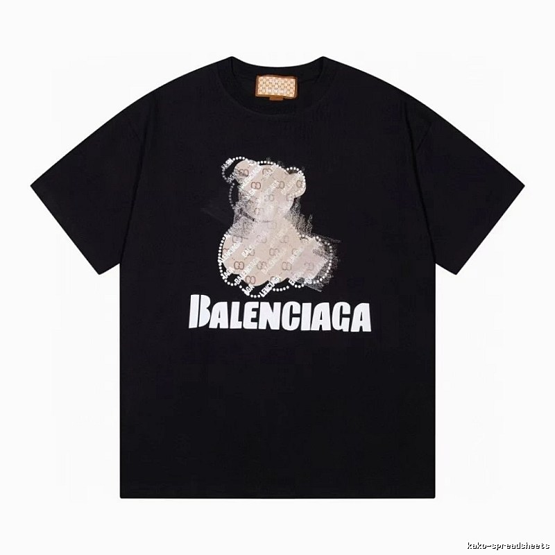 Balenciaga Trendy Black T-Shirt with Bear Print