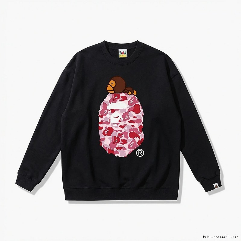 Bape Ape Head Camouflage Style Black Sweatshirt