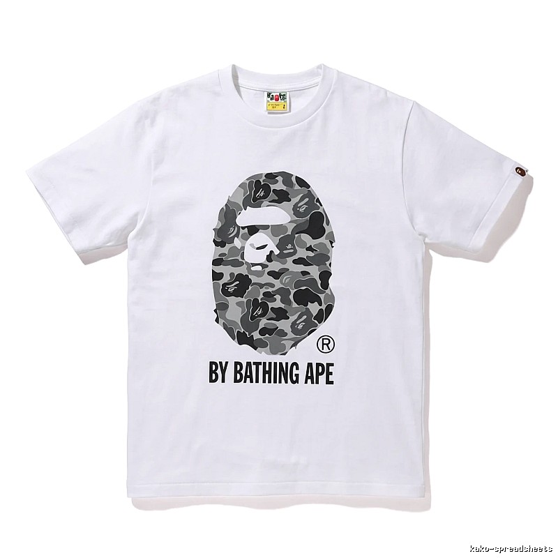 Bape Ape Head Camouflage Style White T-shirt