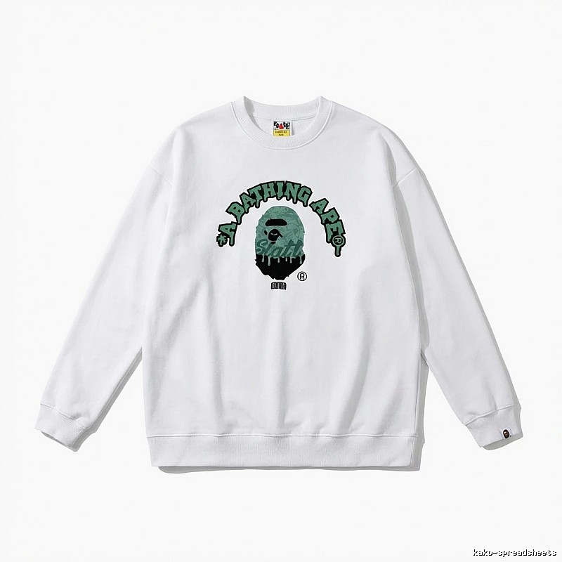 Bape Ape Head Cool White Sweatshirt
