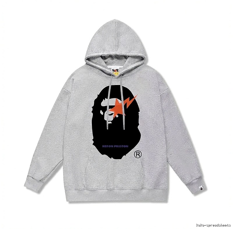 Bape Ape Head Grey Hoodie
