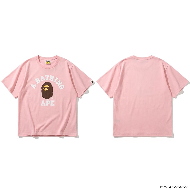 Bape Ape Head Pink T-shirt