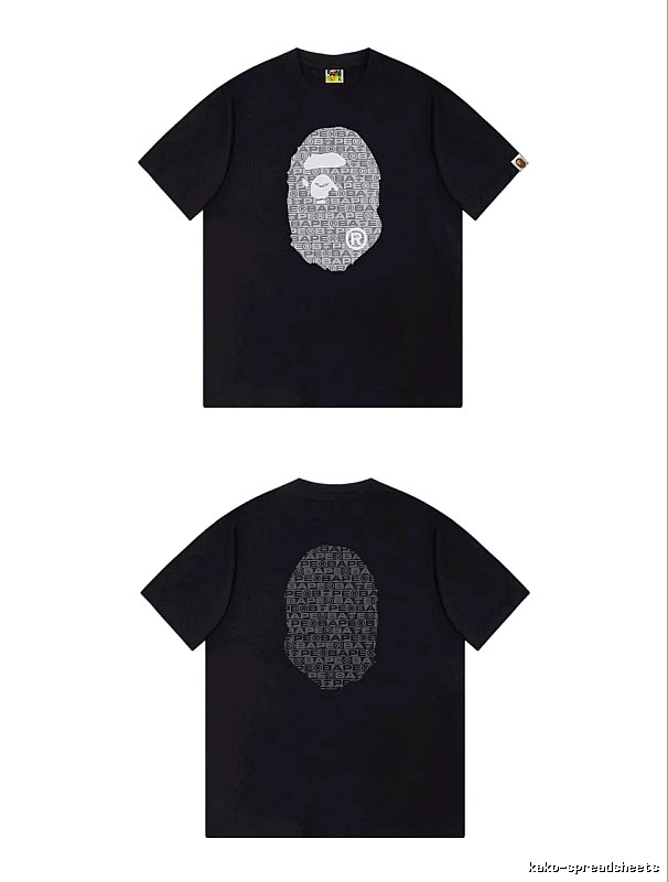 Bape Ape Head Trendy and Cool Black T-shirt