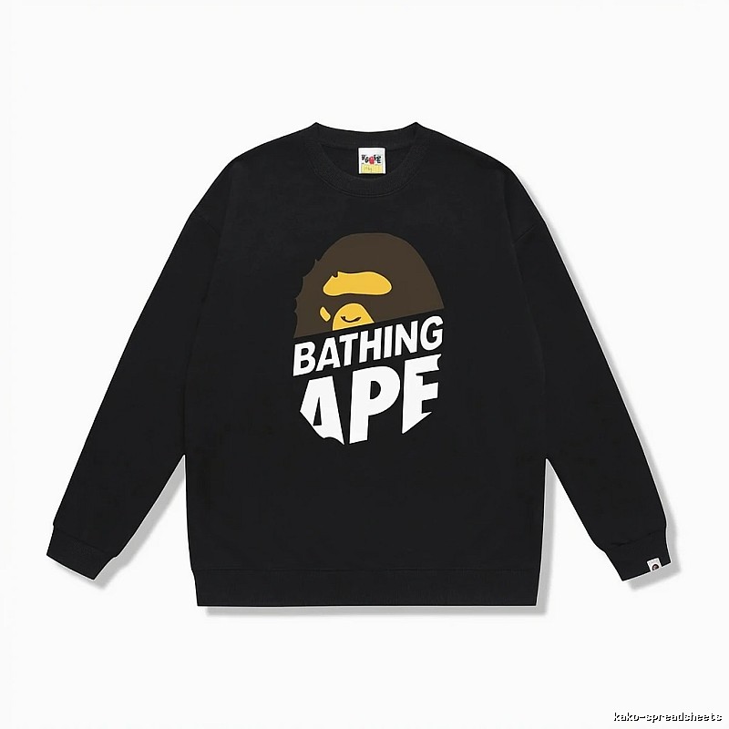 Bape Ape Head Trendy Cool Black Sweatshirt