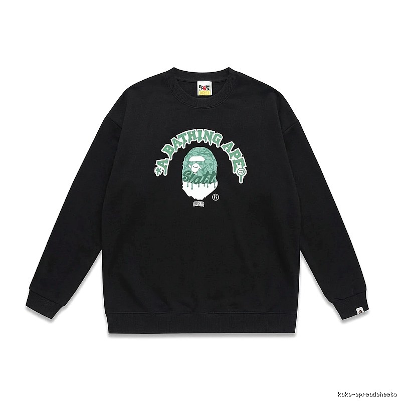 Bape Ape Head Trendy Cool Black Sweatshirt