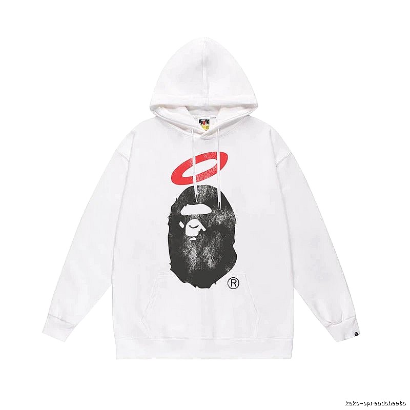 Bape Ape Head Trendy Cool Style White Sweatshirt