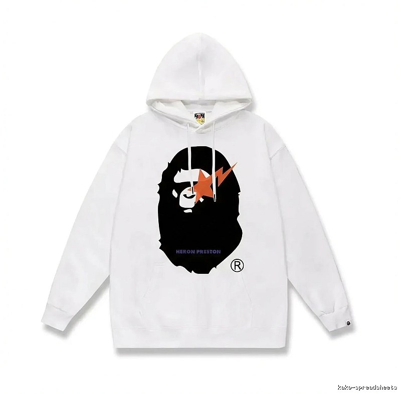 Bape Ape Head Trendy White Sweatshirt