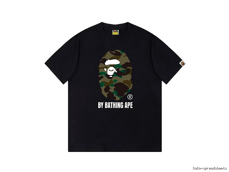 Bape camouflage style black T-shirt