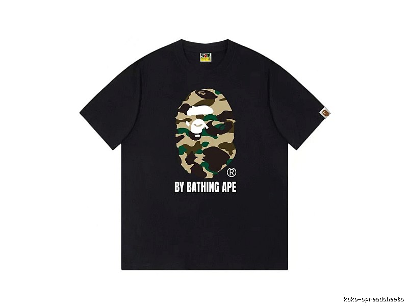 Bape camouflage style black T-shirt