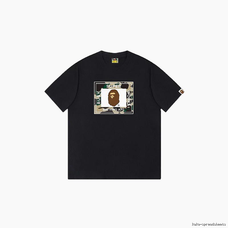 Bape camouflage style black T-shirt