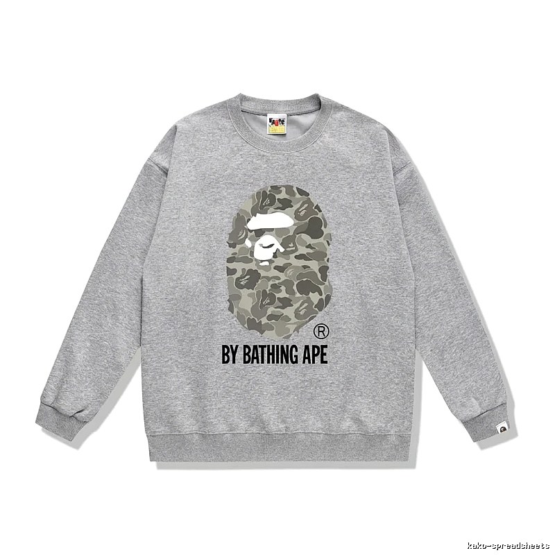 Bape camouflage-style grey sweatshirt