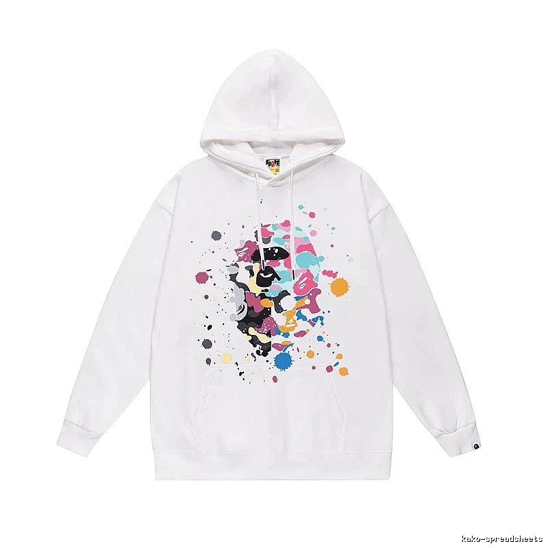 Bape camouflage style white hoodie