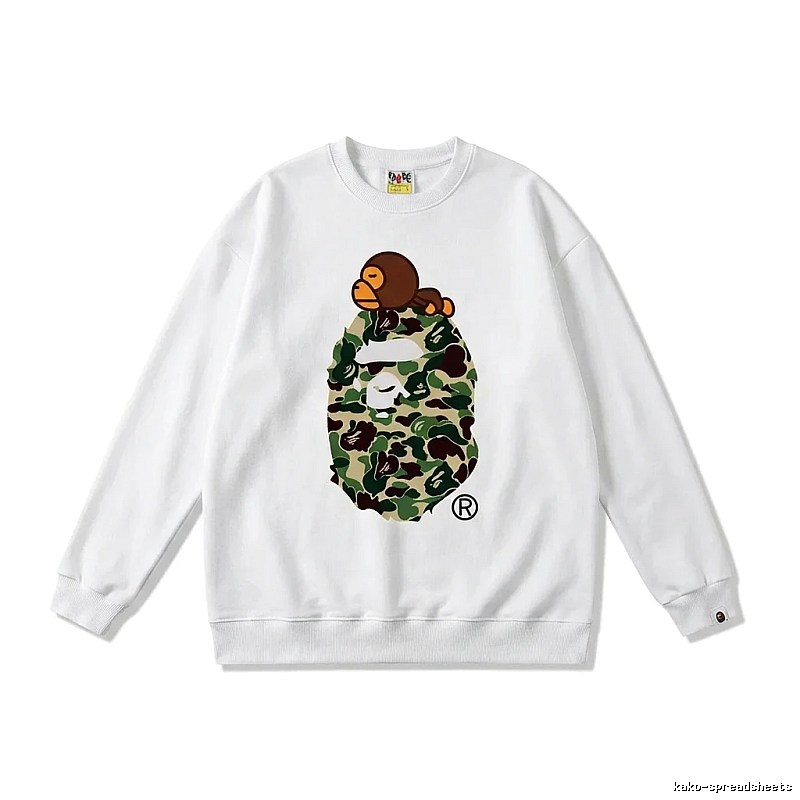 Bape camouflage style white sweatshirt