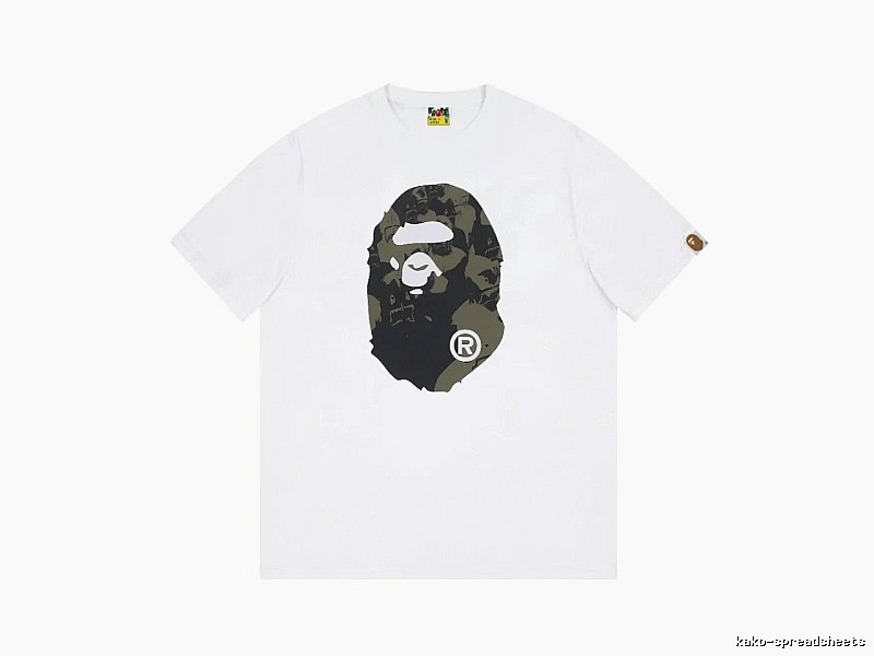Bape camouflage style white T-shirt