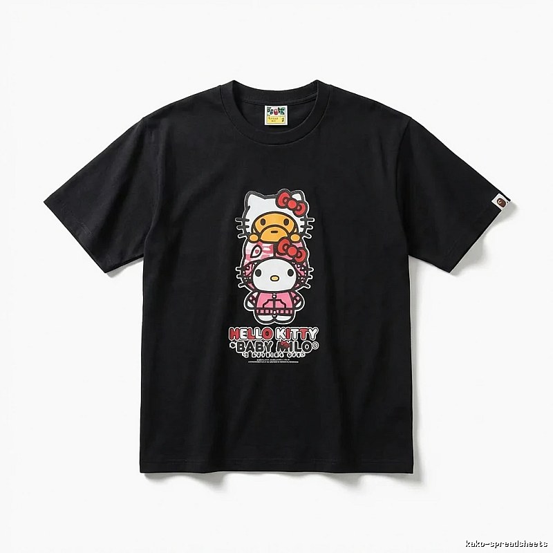 Bape Co-branded Hello Kitty Black T-shirt
