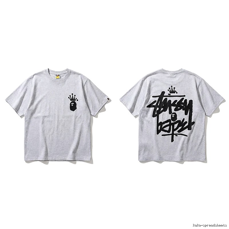 Bape Crown Trendy and Cool Style White T-shirt