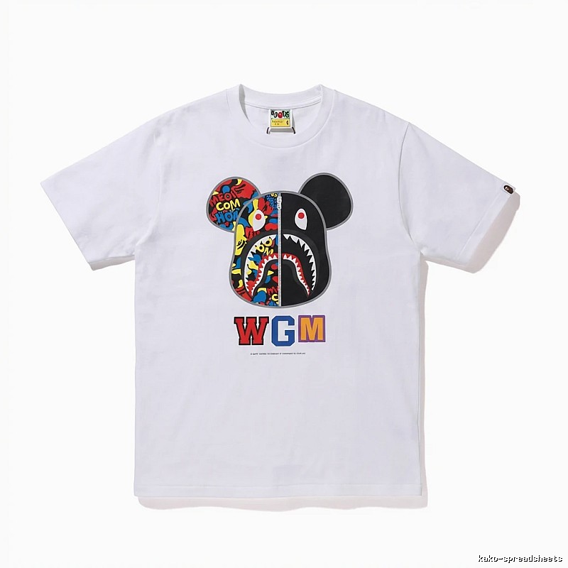 Bape Mickey Mouse Co-branded White T-shirt
