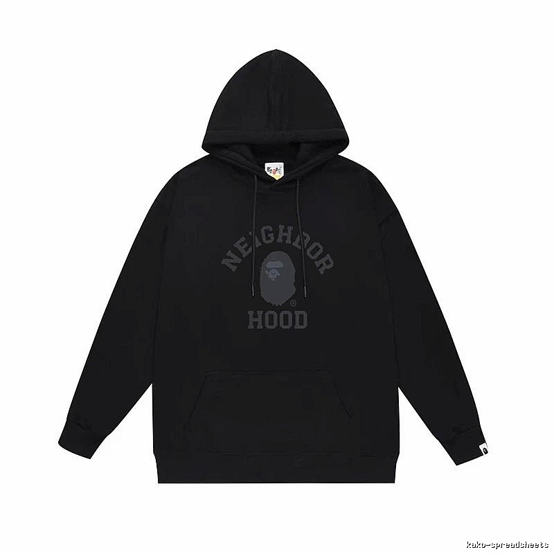 Bape Neighborhood black trendy hoodie