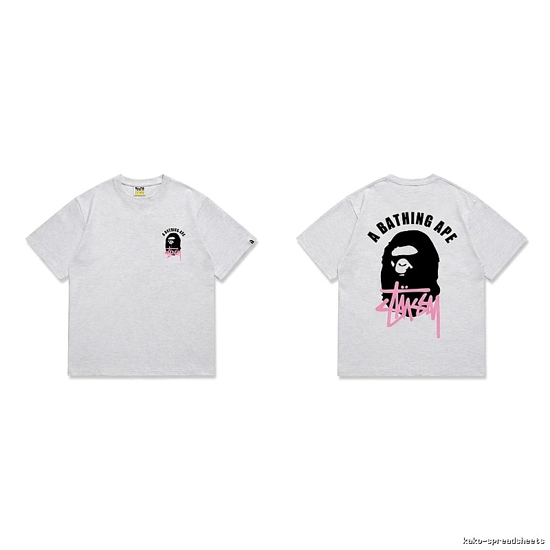 Bape Pink Trendy and Cool Short-sleeve Shirt