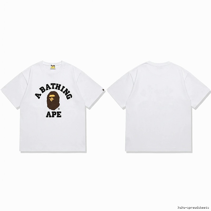 Bape's classic ape head white T-shirt