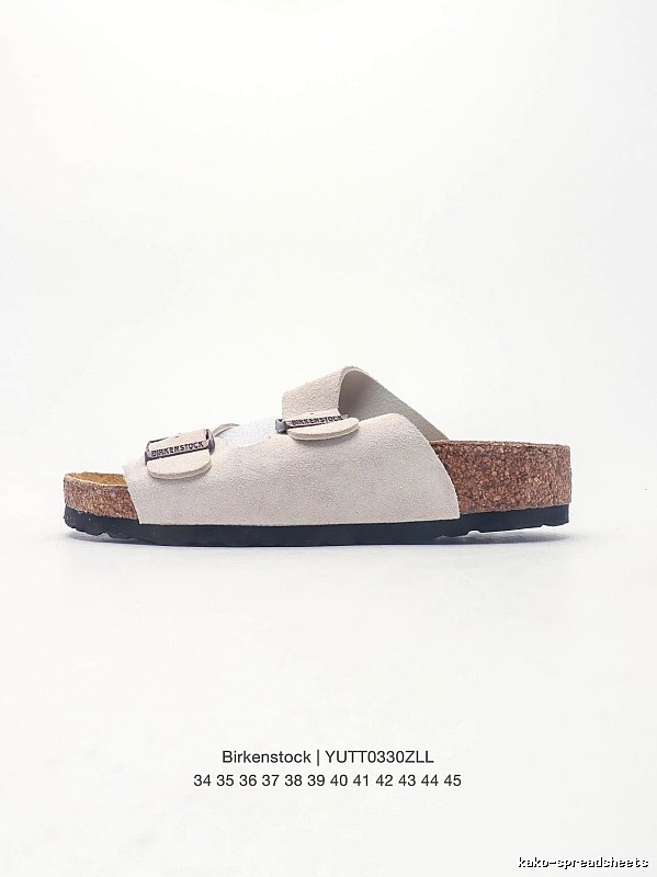 Birkenstock Double Buckle Casual Off-White Slide Sandals