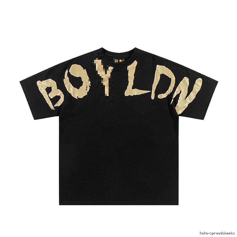 BOY Gold Foil Printed Street Style Black T-Shirt