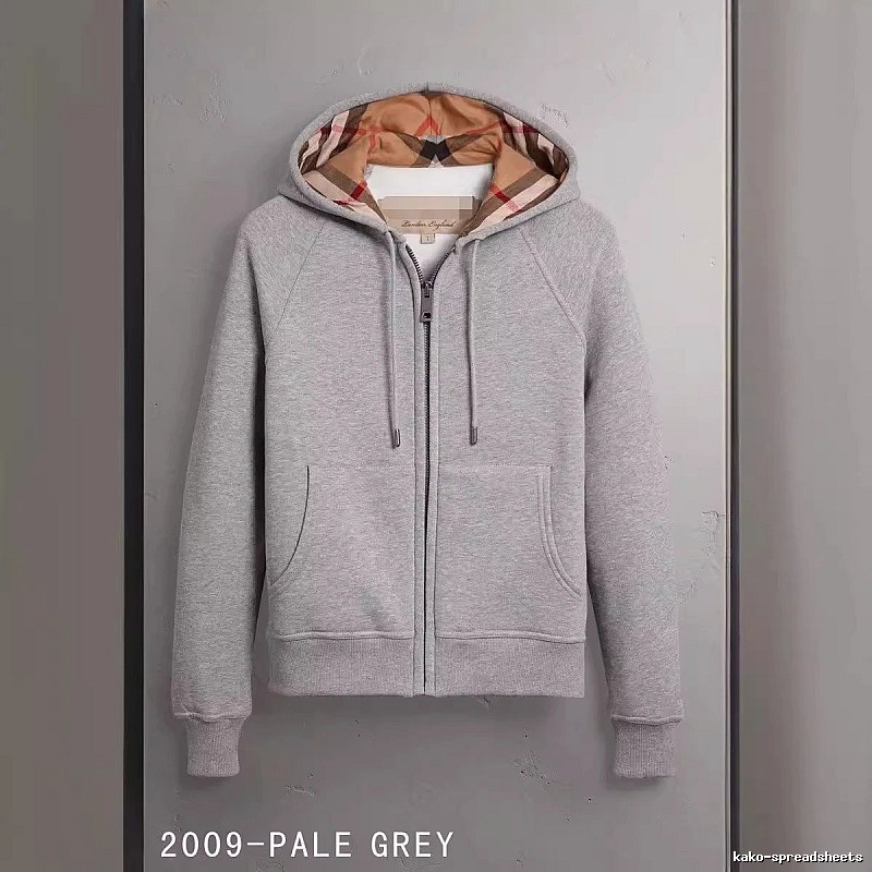 Burberry Classic Zip hoodie Gray Zip Check for Daily Styling