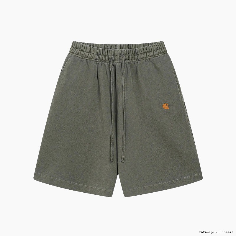 Carhartt Embroidered Workwear Style Army Green Casual Shorts