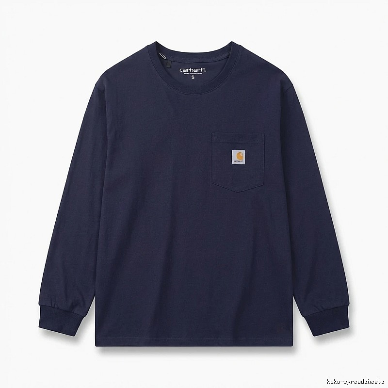 Carhartt simple and casual style navy long-sleeve