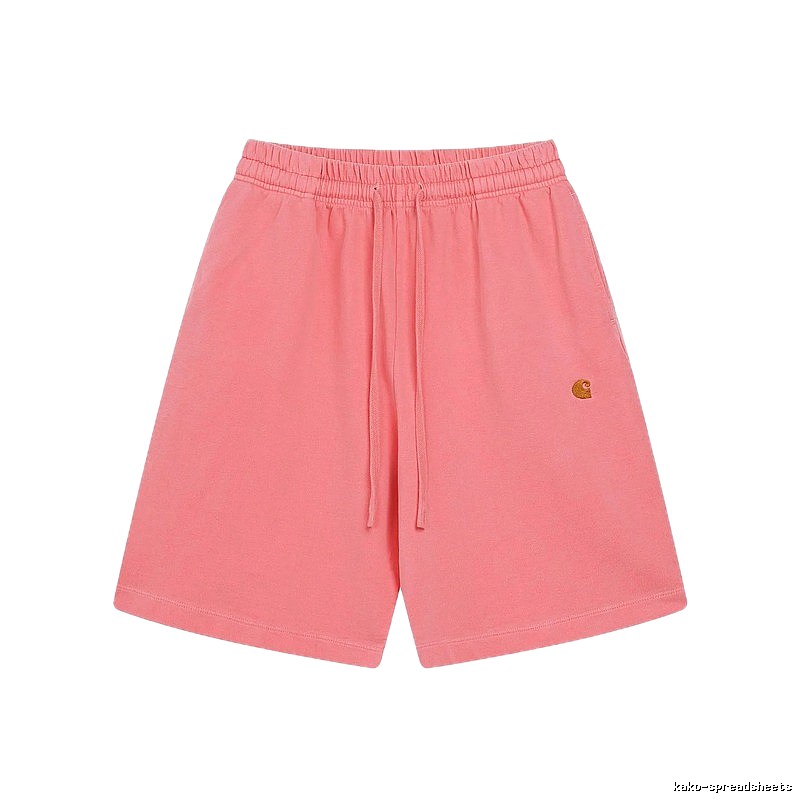 Carhartt WIP Embroidered Casual Style Pink Drawstring Shorts