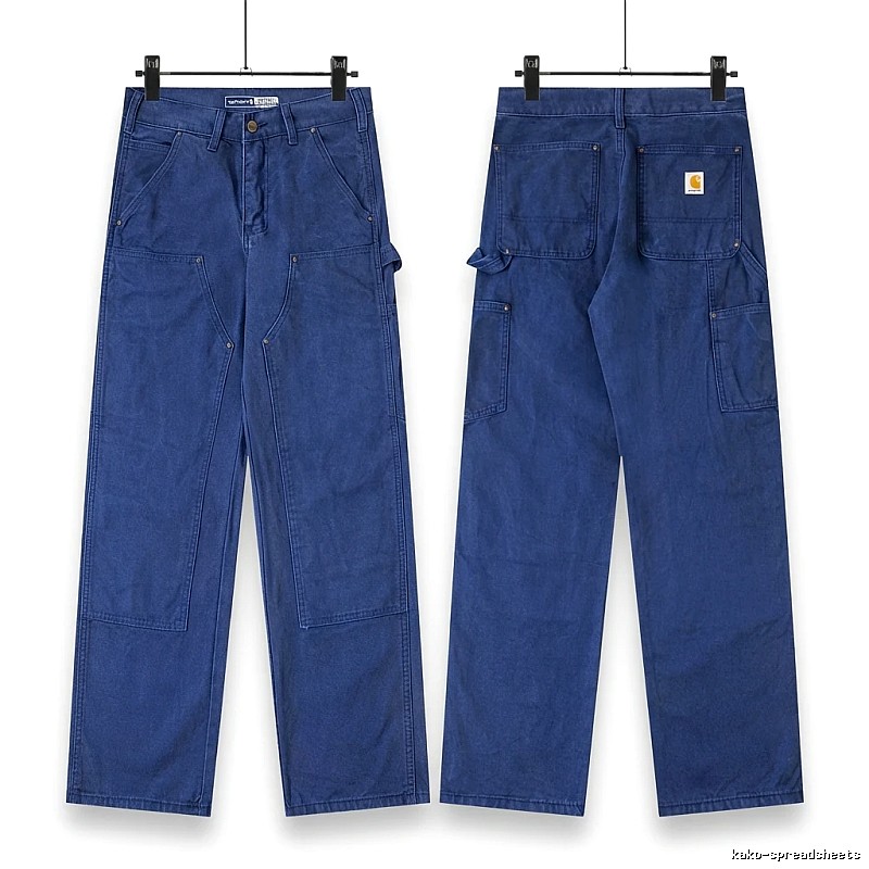Carhartt workwear style blue long trousers