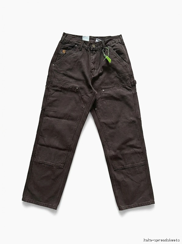 Carhartt workwear style dark brown long trousers