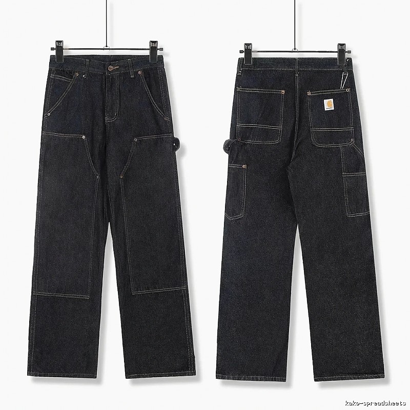 Carhartt workwear style dark denim jeans