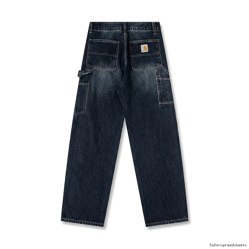 Carhartt workwear style dark denim jeans