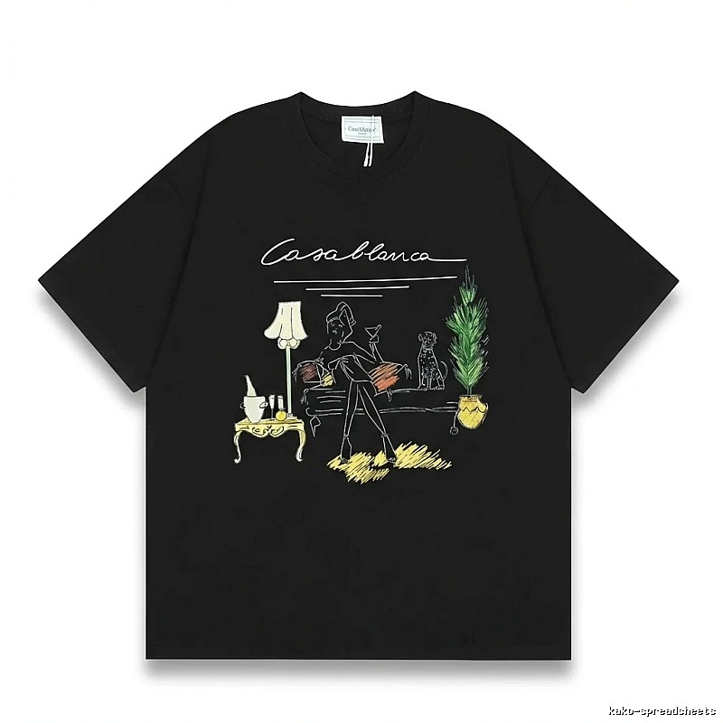 Casablanca casual style black T-shirt