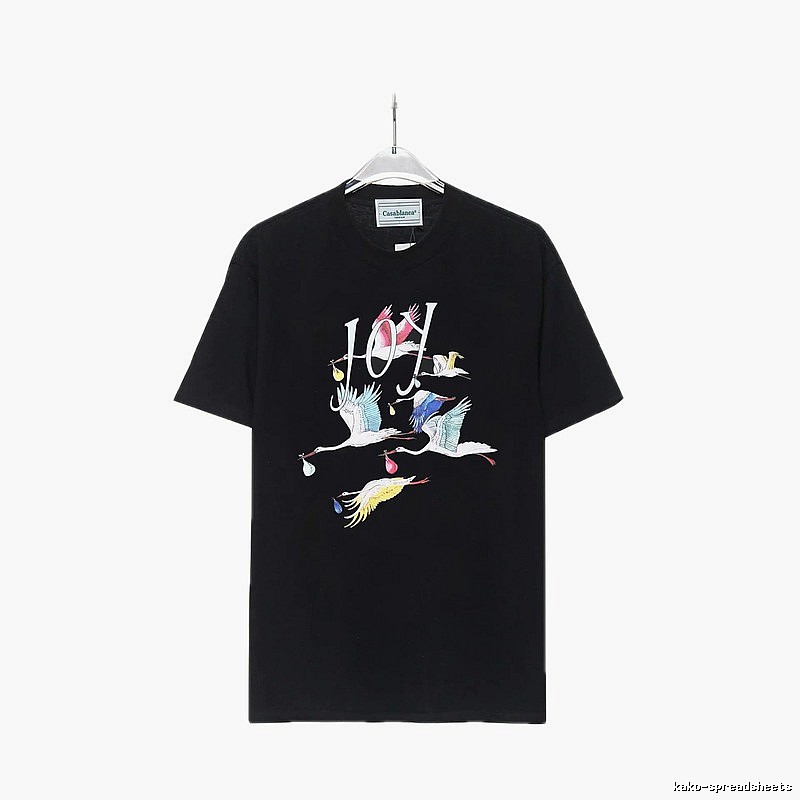 Casablanca Crane Style Black T-shirt