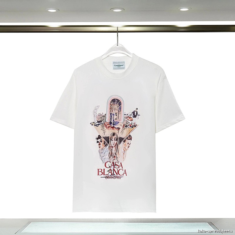 Casablanca Grand Prix Printed White T-shirt