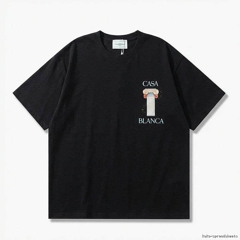 Casablanca Print Retro Black T-shirt