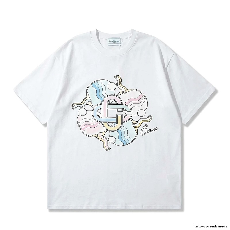 Casablanca Print Trendy White T-shirt