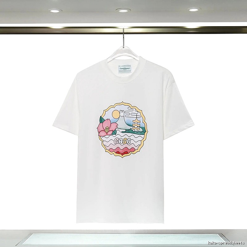 Casablanca - printed Japanese - style white T - shirt