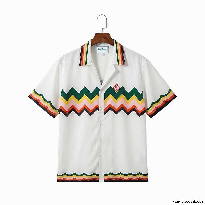 Casablanca retro-style colorful striped shirt