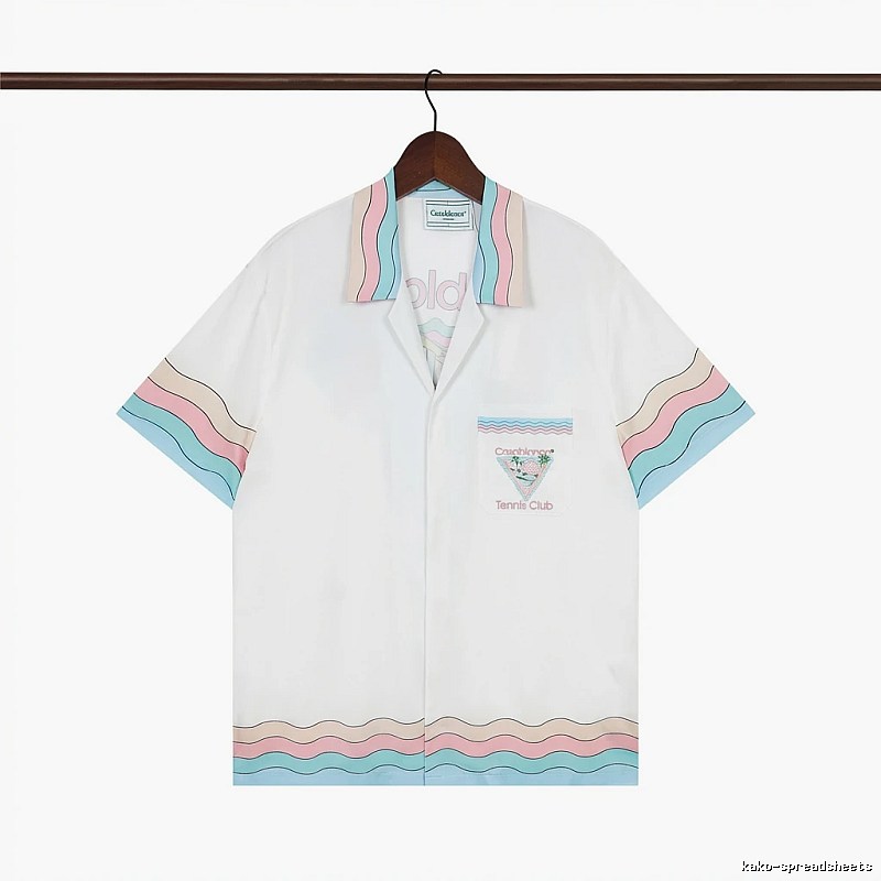 Casablanca stripe retro-style white shirt