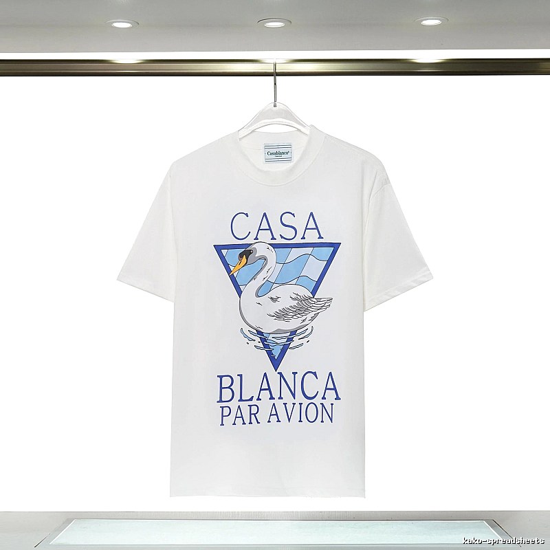 Casablanca Swan Print White T-shirt