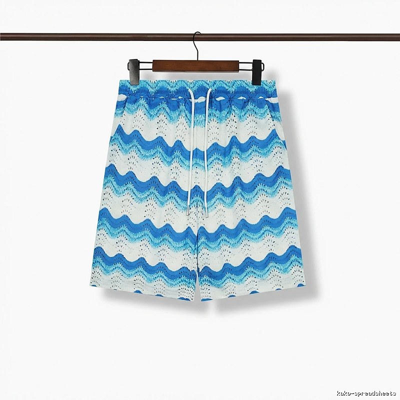 Casablanca Wave Style Blue and White Shorts