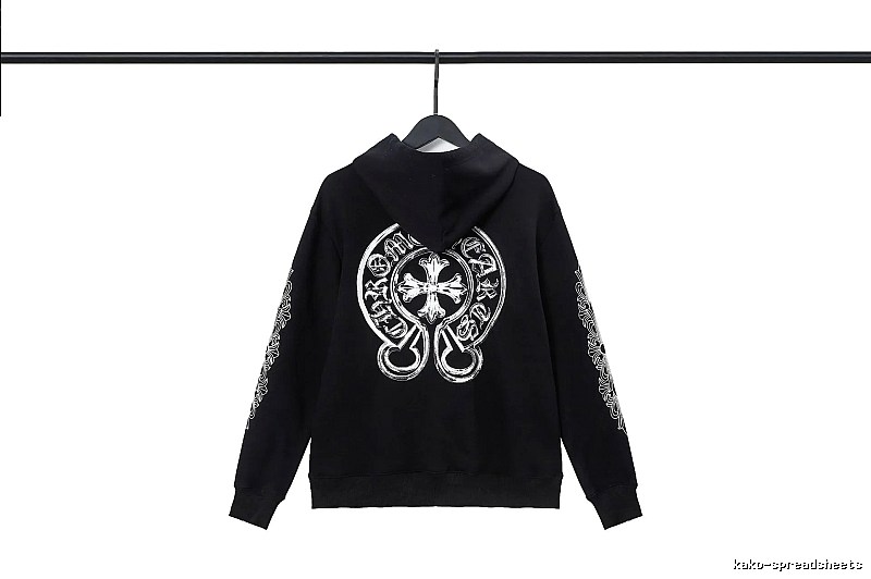 Chrome Hearts 2089-53 Black Cross Graphic Hoodie Minimal Look